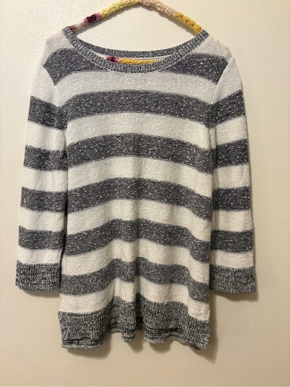 Croft & BarrStriped Knit Sweater - Black and White